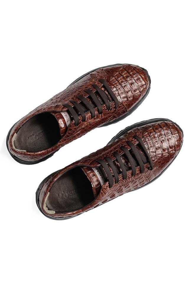 Genuine Crocodile Leather Men's Sneakers