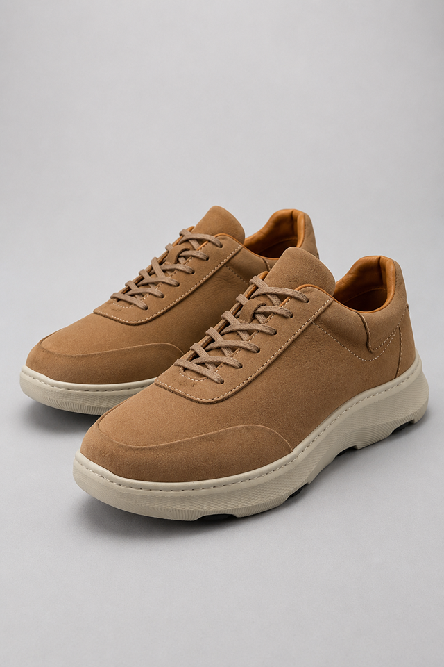 Hakiki Nubuk Deri Erkek Sneaker 4